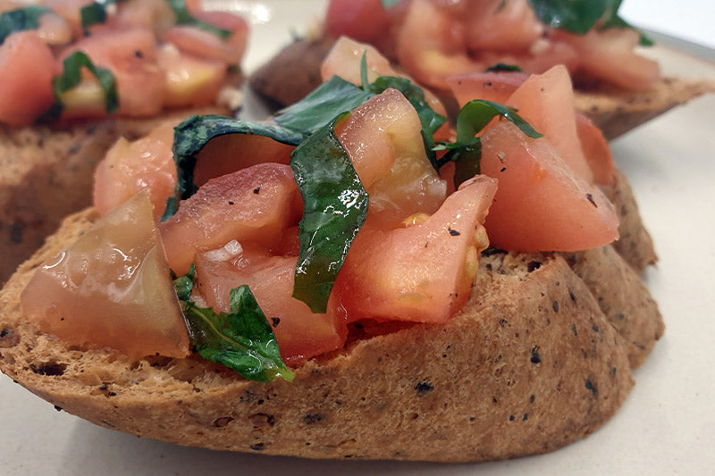 Bruschetta With Lower Carb Bread